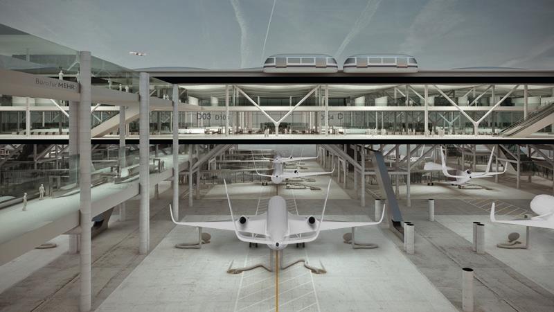 Drive Through Airport Perspective 2 - transfer passage